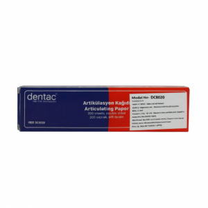 Dentac Articulating Paper 40 µm – Red/Blue Two-Colour, I-Form (200 Strips)