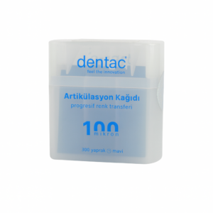 Dentac Articulating Paper 100 µm – Blue Single-Colour, I-Form (300 Strips)