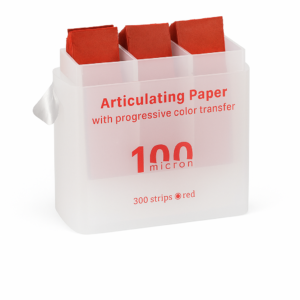 Dentac Articulating Paper 100 µm – Red Single-Colour, I-Form (300 Strips)