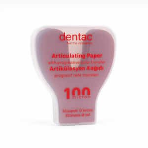 Dentac Articulating Paper 100 µm – Red Single-Colour, U-Form (50 Strips)