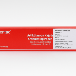 Dentac Articulating Paper 40 µm – Red Single-Colour, I-Form (200 Strips)