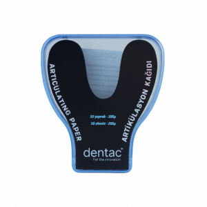 Dentac Articulating Paper 200 µm – Blue Single-Colour, U-Form (50 Strips)