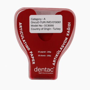Dentac Articulating Paper 200 µm – Red Single-Colour, U-Form (50 Strips)